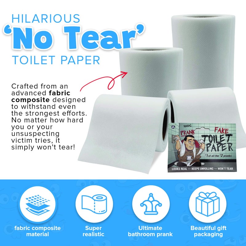Laughing Smith No Tear Prank Toilet Paper - Impossible to Rip Gag for Adults and Kids - Image 2